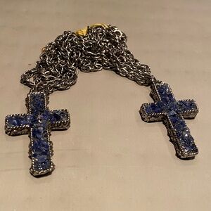 2pcs Deep Blue Necklace Pair